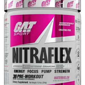Suplemento Deportivo GAT Sport Aminoácidos Nitraflex Pre-Workout Sandía 294g
