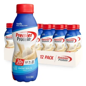 Premier Protein 30g Protein Shake, Vanilla, 11.5 Fl Oz Shake, (12 Count)